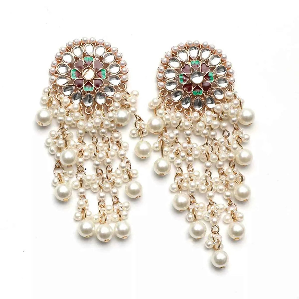 Pearl Fringe Dangle Earrings - Velvet Stardust Co.