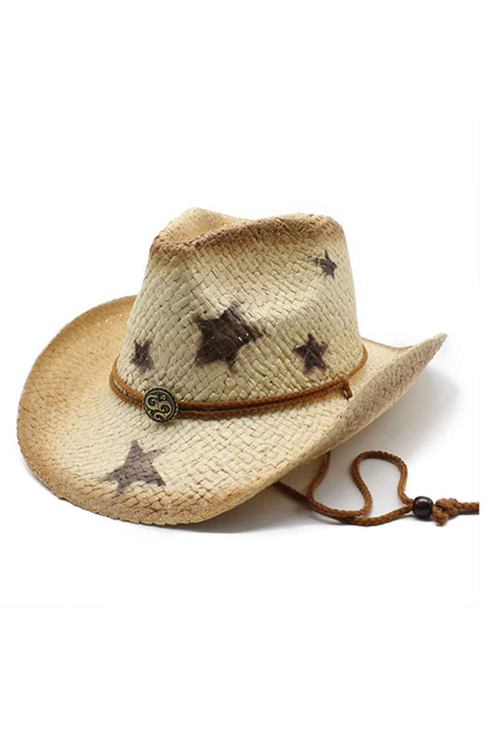 Khaki Wide Brim Cowboy Hat - Velvet Stardust Co.