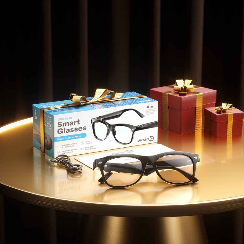 Classic Shiny Black – weariQ Bluetooth Smart Glasses