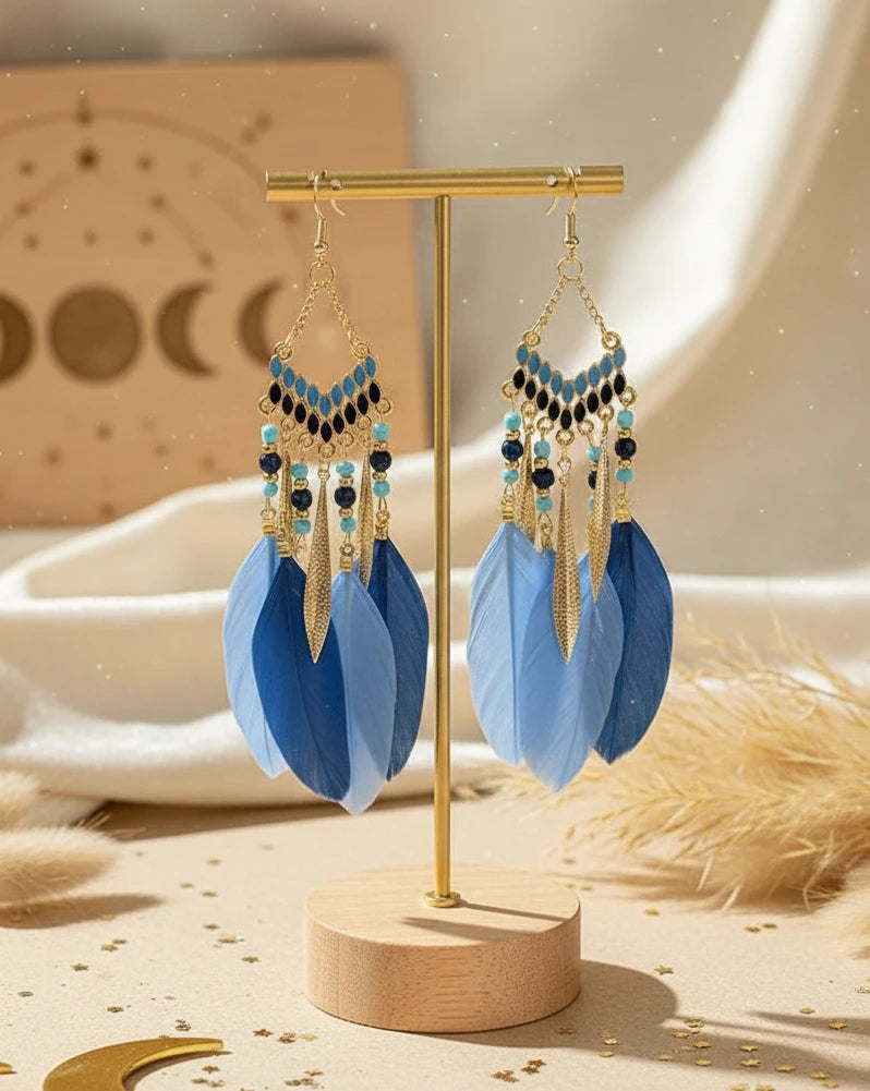 Alloy Rice Bead Dangle Earrings - Velvet Stardust Co.