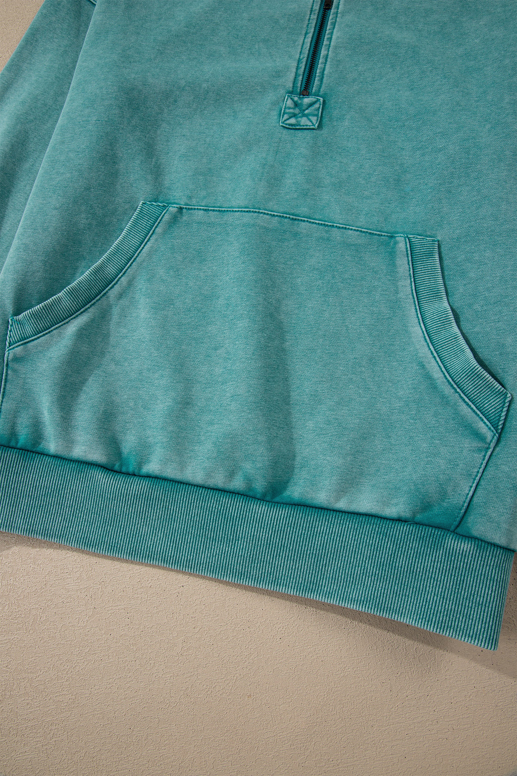 Cozy Mineral Wash Half Zip Hoodie
