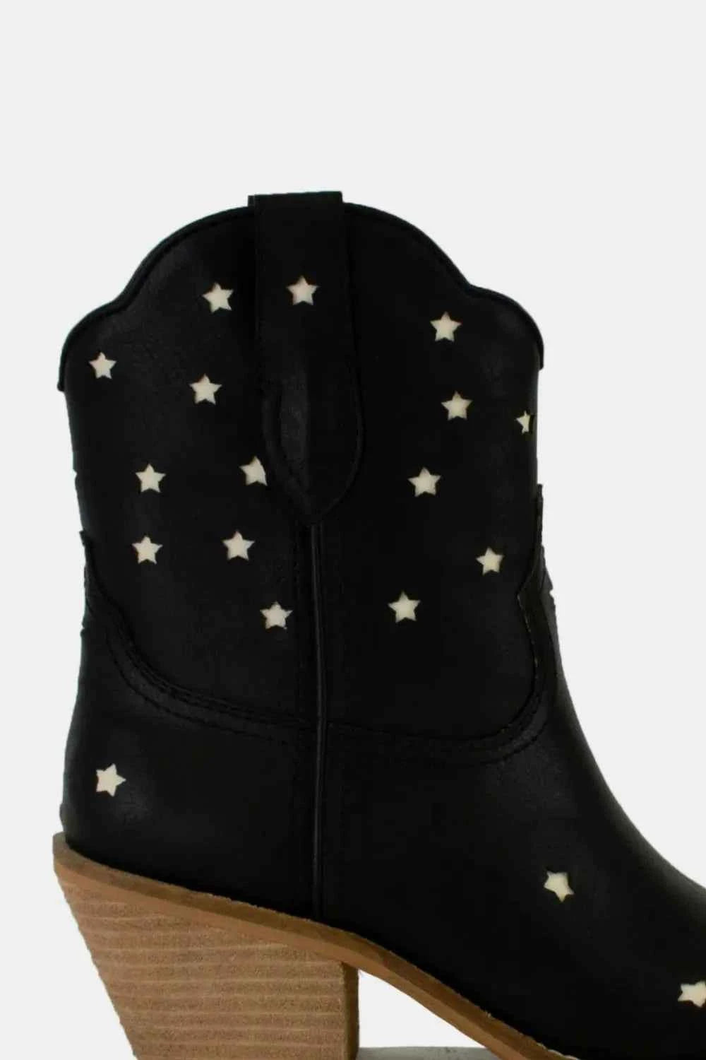 Beast Fashion Star-Shaped Cutouts Point Toe Boots - Velvet Stardust Co. - Velvet Stardust Co.