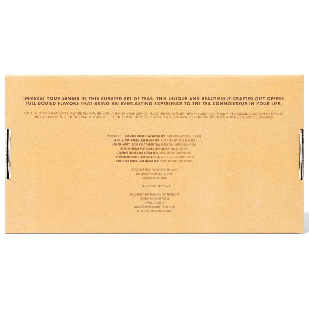 Tea Therapy™ Sampler Variety Gift Box – 7 Artisan Flavors with Rose Gold Infuser