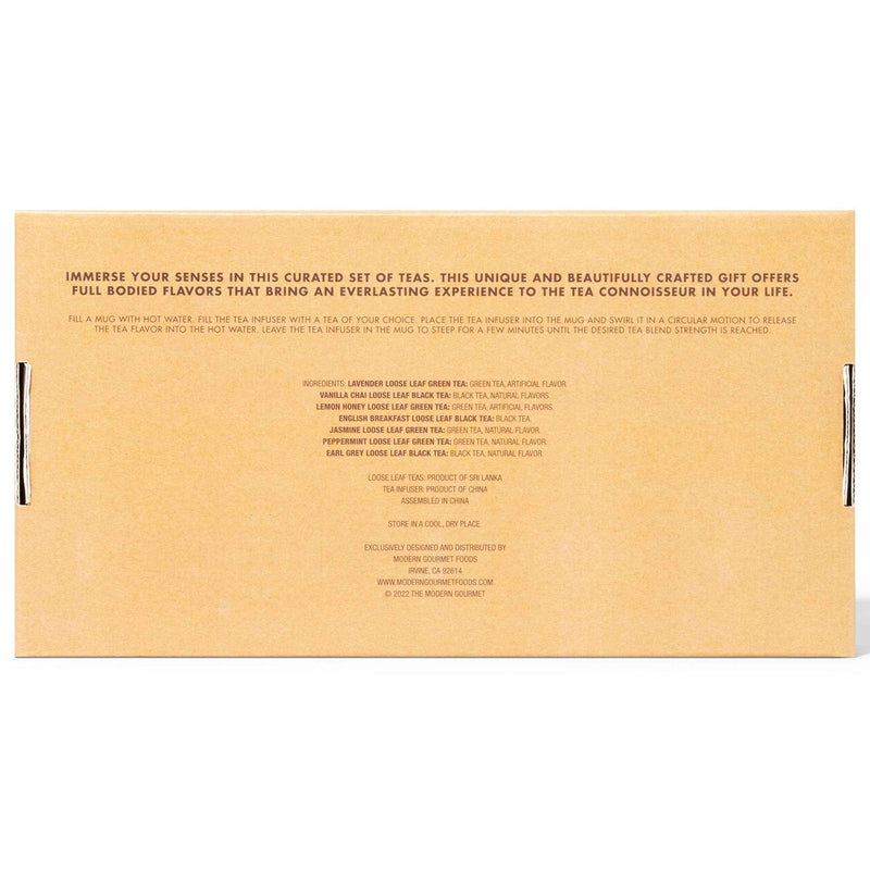 Tea Therapy™ Sampler Variety Gift Box – 7 Artisan Flavors with Rose Gold Infuser