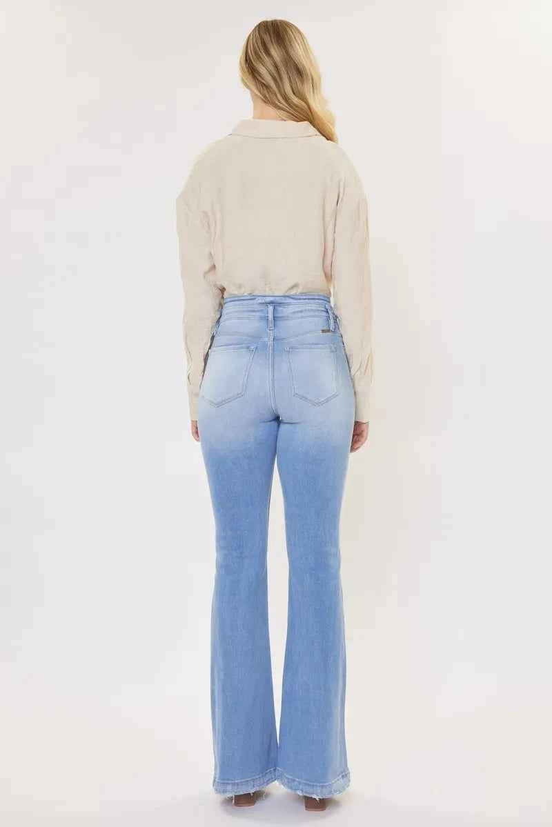 Kancan Curvy High Rise Flare Jeans - Velvet Stardust Co. - Velvet Stardust Co.