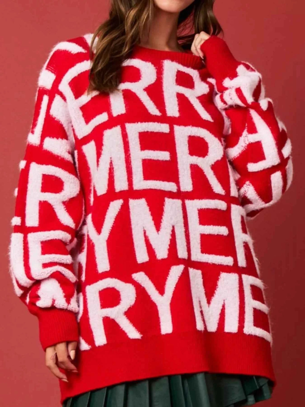 Christmas Merry Festive Holiday Sweater - Velvet Stardust Co.