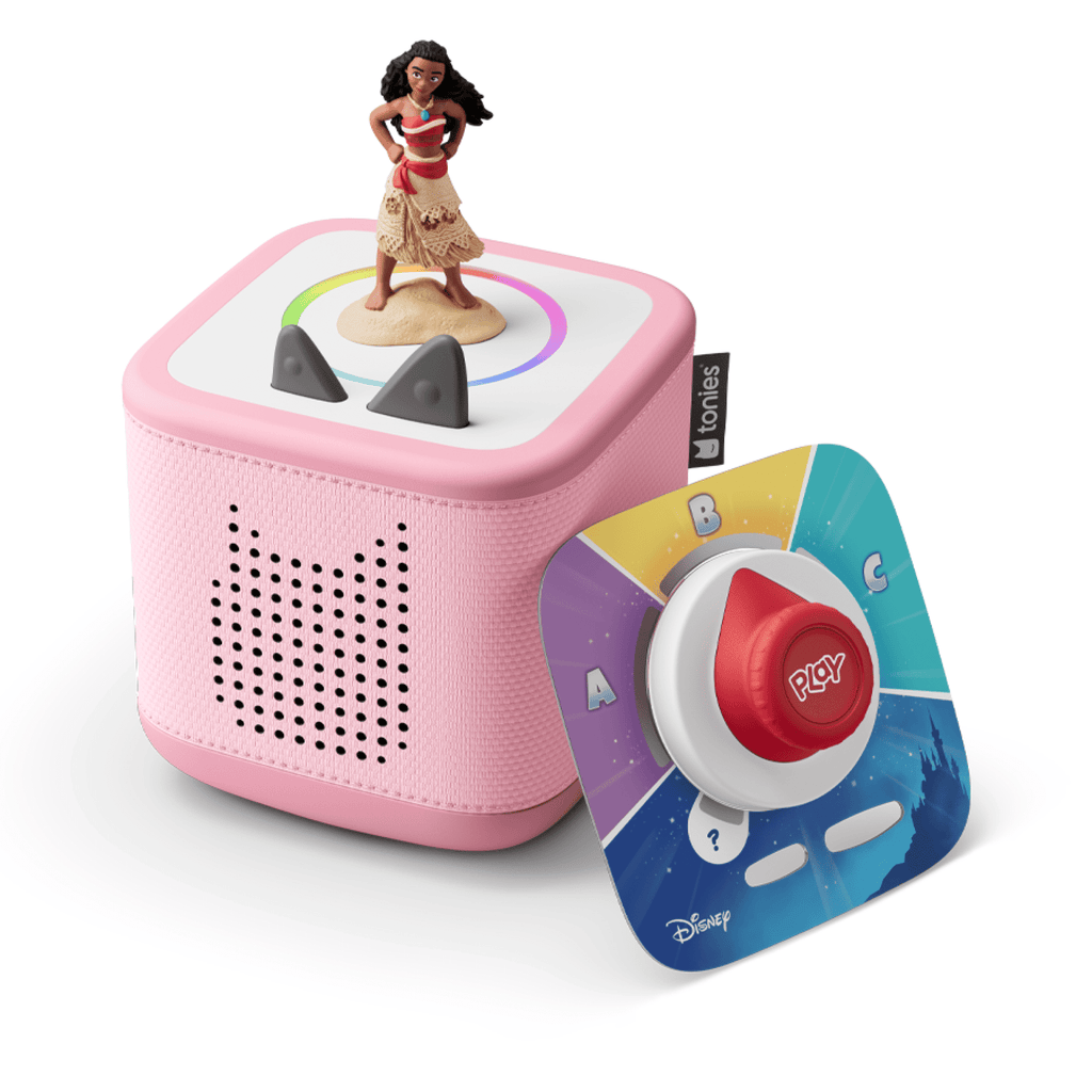 Toniebox™ 2 Audio Player Gift Bundle – Cloud Pink Edition with Moana & Disney Quiz Kingdom